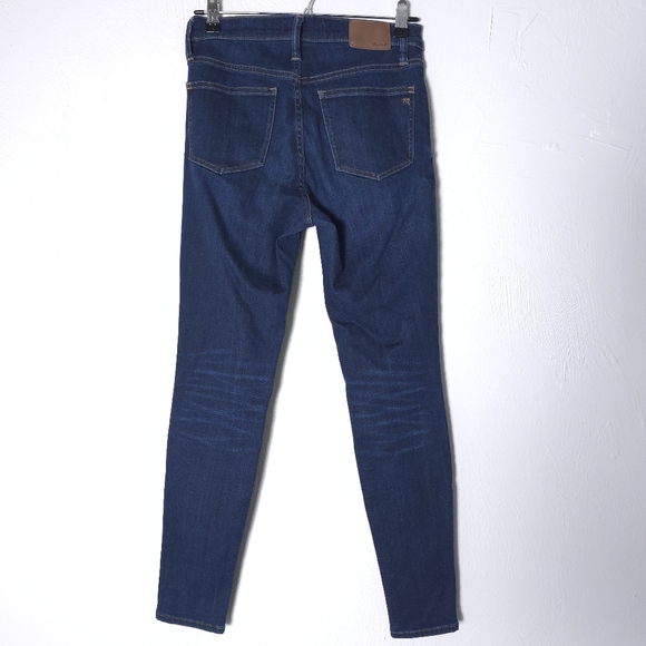 Madewell 9" Highrise Skinny Dark Wash Jeans Size 27 - Picture 2 of 8